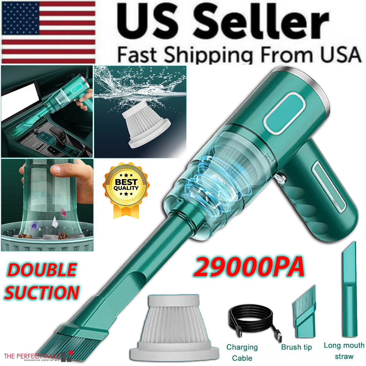 AuraMivo 29000Pa Cordless Handheld Mini Vacuum Cleaner for Car & Home